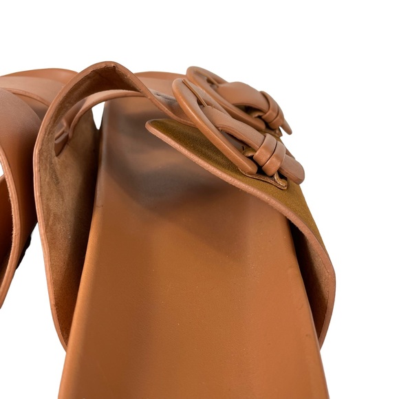 Time and Tru Brown Vegan Leather Buckle Strap Sz 10 Summer Beach Slip-on Sandals - Picture 11 of 16